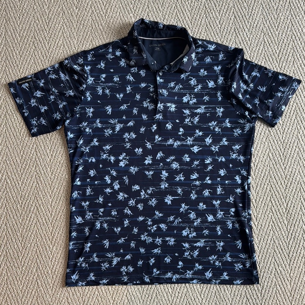Mens Galvin green golf shirt